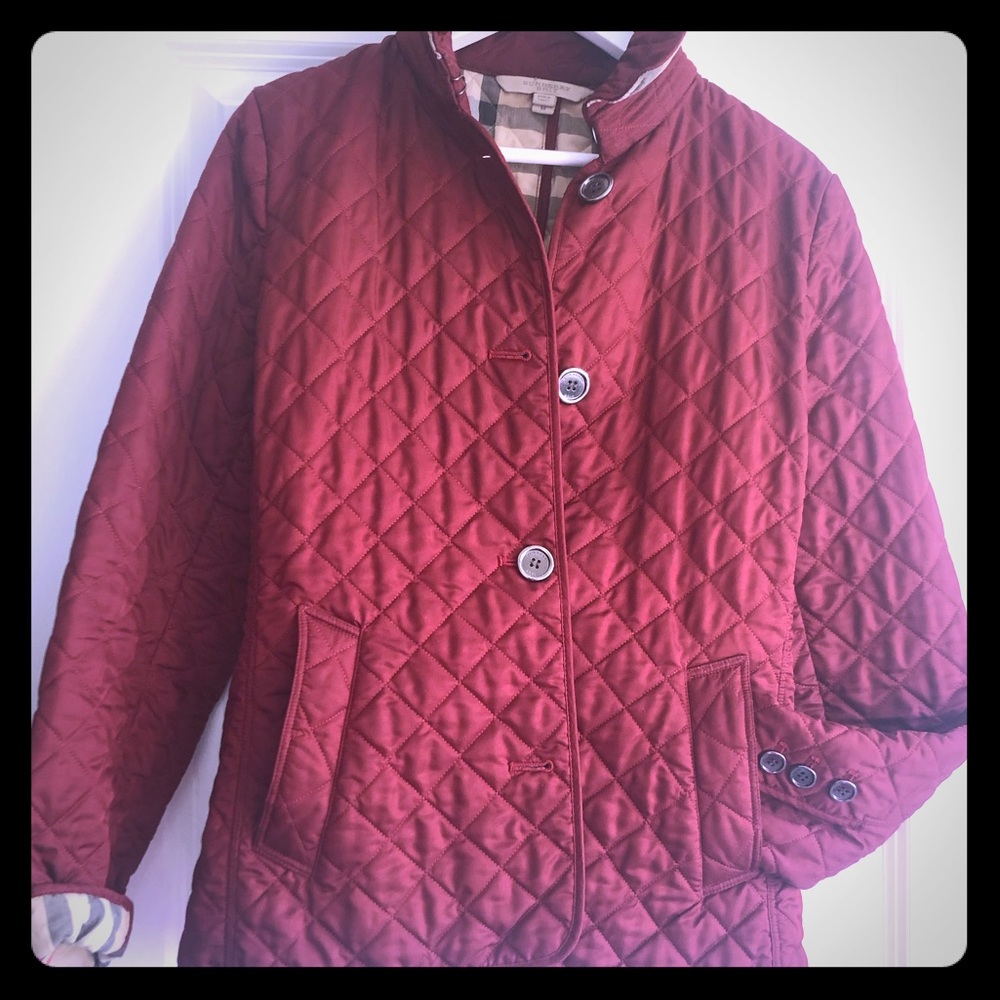 Authentic Burberry Brit 4-Button Quilted Jacket